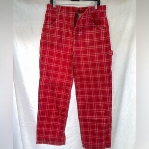 Reclaimed Vintage Red Checkered Corduroy Pants